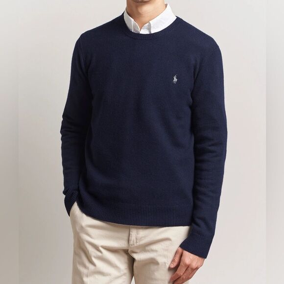 Revolve POLO Ralph Lauren Cashmere Cotton Blend Crewneck Pullover Sweater - Picture 1 of 11